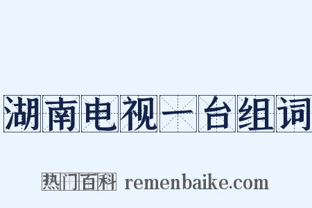 湖南电视一台组词是什么意思的图片